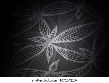 Dark vector natural elegant background. Shining colored illustration with doodles in Zen tangle style. The best blurred design for your business.