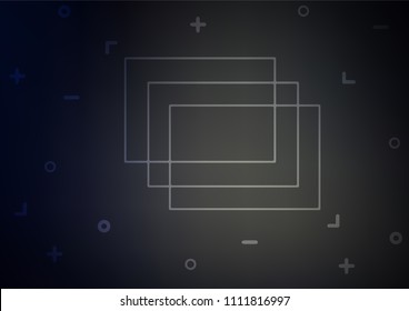 Dark vector natural elegant background. Glitter abstract illustration with doodles and Zen tangles. A completely new template for your business design.