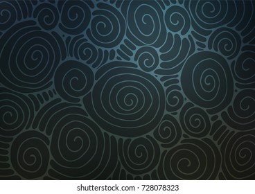 Dark vector natural elegant pattern. Decorative shining illustration with doodles on abstract template. Brand-new design for your business.