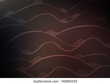 Dark vector natural elegant pattern. Brand-new colored illustration in blurry style with doodles. The template can be used as a background for cell phones.