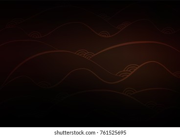 Dark vector natural elegant template. Modern geometrical abstract illustration with doodles. The elegant pattern can be used as a part of a brand book.