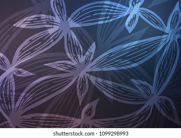 Dark vector natural elegant texture. Glitter abstract illustration with doodles and Zen tangles. The pattern can be used for coloring books and pages for kids.