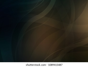 Dark vector pattern with bent lines. Creative illustration in halftone marble style with gradient. Pattern for your business design.