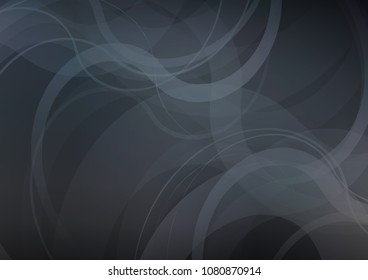 Dark vector pattern with bent ribbons. Shining crooked illustration in marble style. Textured wave pattern for backgrounds.