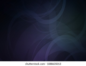 Dark vector pattern with bent ribbons. Creative illustration in halftone marble style with gradient. New composition for your brand book.