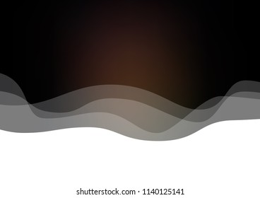 Dark vector pattern with bubble shapes. Colorful abstract illustration with gradient lines. Textured wave pattern for backgrounds.