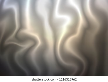Dark vector pattern with curved circles. Blurred geometric sample with gradient bubbles.  Textured wave pattern for backgrounds.