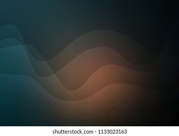 Dark vector pattern with curved circles. Creative geometric illustration in marble style with gradient. New composition for your brand book.