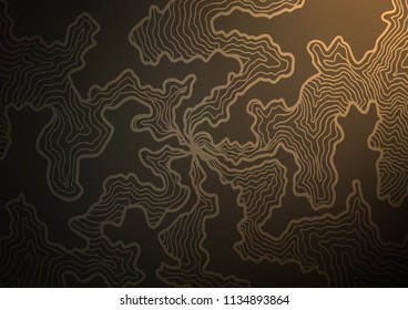 Dark vector pattern with curved circles. A vague circumflex abstract illustration with gradient. Brand new design for your ads, poster, banner.