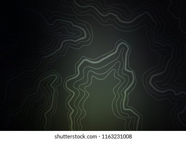 Dark vector pattern with curved circles. A vague circumflex abstract illustration with gradient. Textured wave pattern for backgrounds.