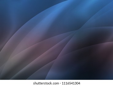 Dark vector pattern with curved lines. Lines on blurred abstract background with gradient. The template can be used as a background.