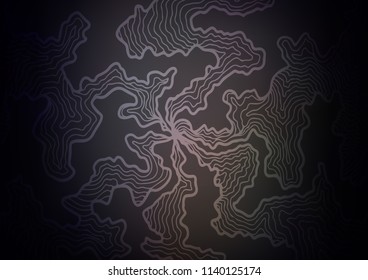 Dark vector pattern with lines, ovals. A completely new color illustration in marble style. Pattern for your business design.