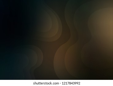 Dark vector pattern with lines, ovals. A vague circumflex abstract illustration with gradient. The best blurred design for your business.
