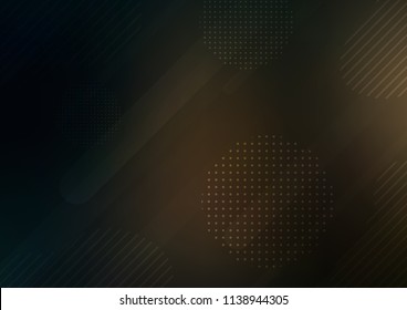 Dark vector pattern with rounded lines, dots. Shining colored illustration with rounded stripes, dots. The pattern can be used for busines ad, booklets, leaflets