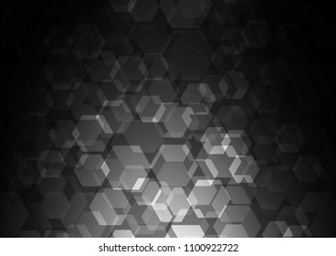 Dark vector polygonal pattern. Modern geometrical abstract illustration with gradient. Brand new style for your business design.