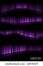Dark vector  purple background collection  - Purple scene 3D vector background illustration set