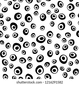 Dark  vector seamless layout with circle spots. Blurred decorative design in abstract style with bubbles. Trendy design for wallpaper, fabric makers.