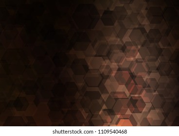 Dark vector shining hexagonal background. Colorful abstract illustration with gradient. hexagonal pattern for your business design.