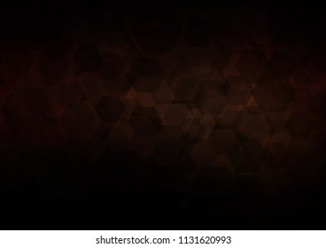 Dark vector shining hexagonal pattern. Modern geometrical abstract illustration with gradient. Brand new style for your business design.