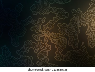 Dark vector template with abstract lines. Blurred geometric sample with gradient bubbles.  Brand new design for your ads, poster, banner.