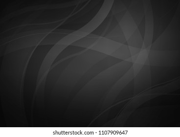 Dark vector template with bent lines. Modern gradient abstract illustration with bandy lines. Textured wave pattern for backgrounds.