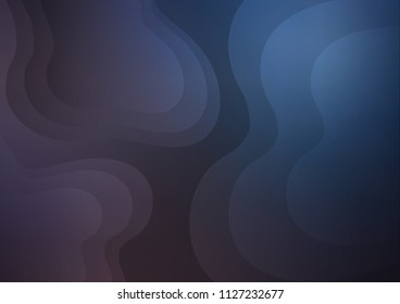 Dark vector template with bent ribbons. Brand new colored illustration in marble style with gradient. The best blurred design for your business.