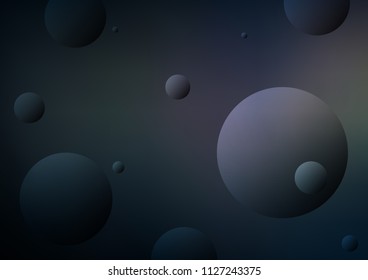 Dark vector template with circles. Abstract illustration with colored bubbles in nature style. Beautiful design for your business natural advert.