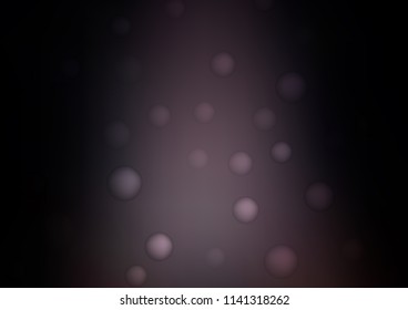 Dark vector template with circles. Glitter abstract illustration with blurred drops of rain. The pattern can be used for ads, leaflets of liquid.