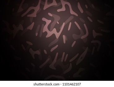 Dark vector template with lava shapes. Shining illustration, which consist of blurred lines, circles. The elegant pattern for brand book.