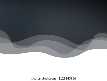 Dark vector template with liquid shapes. Modern gradient abstract illustration with bandy lines. Marble design for your web site.