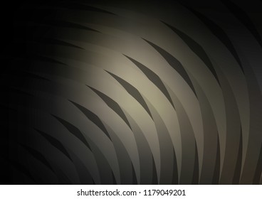 Dark vector template with repeated curved lines. Blurred decorative design in simple style with lines. The pattern can be used for websites.