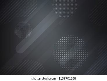 Dark vector template with repeated sticks, circles. Capsules on blurred abstract background with gradient dots. Smart design for your business advert.
