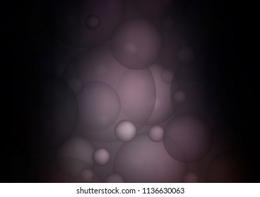 Dark vector texture with disks. Blurred decorative design in abstract style with bubbles. Beautiful design for your business natural advert.