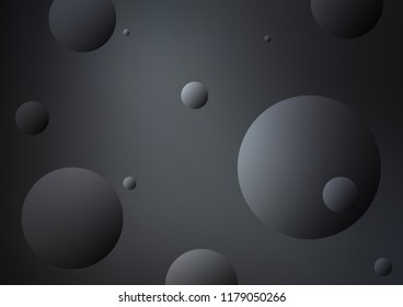 Dark vector texture with disks. Blurred decorative design in abstract style with bubbles. The pattern can be used for ads, leaflets of liquid.
