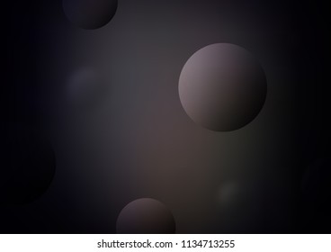 Dark vector texture with disks. Illustration with set of shining colorful abstract circles. The pattern can be used for ads, leaflets of liquid.
