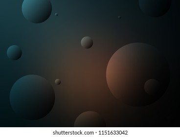 Dark vector texture with disks. Modern abstract illustration with colorful water drops. Pattern can be used as texture of water, rain drops.