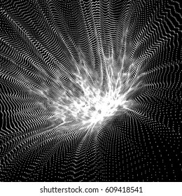 Dark vector texture. Spotted abstract background. Connection structure. Vector illustration. 