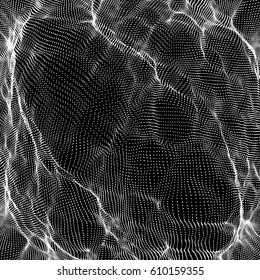 Dark vector texture. Spotted abstract background. Connection structure. Vector illustration.