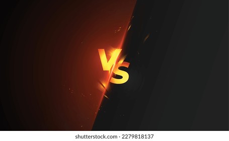 dark versus battle banner for duel combat battle vector 