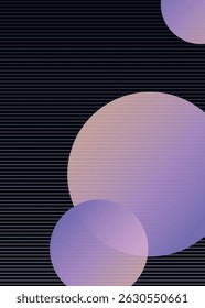 Dark Vibrant Minimalistic background with gradient circle shapes