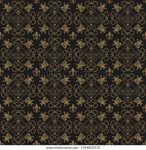 Dark Vintage Background Stock Vector (Royalty Free) 1344820370