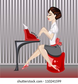 Dark vintage Brunette typewriter