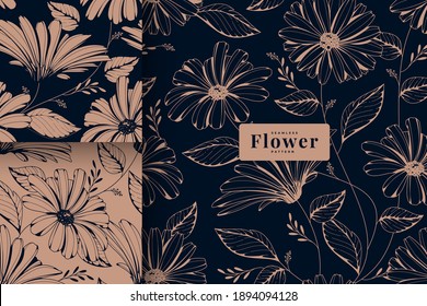 dark vintage floral pattern collection