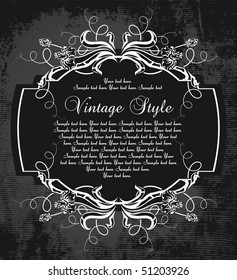dark vintage frame with irises