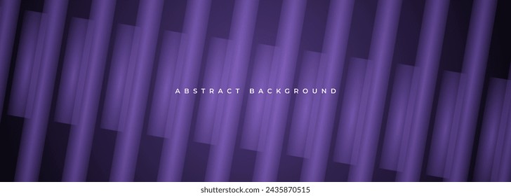 Fondo abstracto violeta oscuro con formas geométricas diagonales modernas. Diseño de banner de concepto corporativo de morado oscuro elegante futurista. Ilustración vectorial.