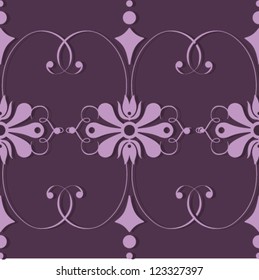 dark violet abstract floral pattern