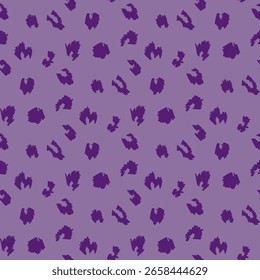 dark violet animalistic pattern on violet background. Vector image.