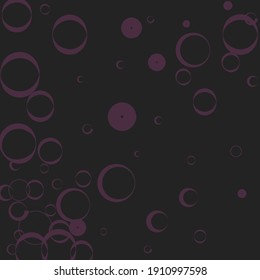 Dark Violet Black Round Elegant Circles Art Illustration. Classical Calm Curves Donut Modern Style Simple Art. Grey Light Strict Illustration. Bagel Retro Oval Pink Purple Minimal Ornamental Fabrics.