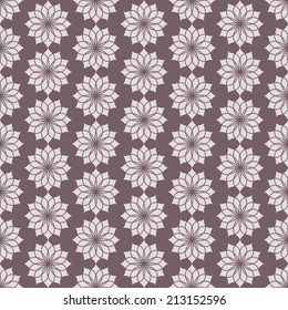 Dark violet classic jasmine bloom seamless pattern. Vintage jasmine blossom for old or retro design