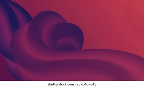 Dark Violet Color gradation with 3D effect. Fluid shape background. Modern and abstract. Creative